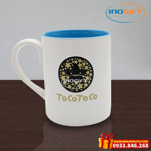 Ca cốc sứ in logo Tocotoco