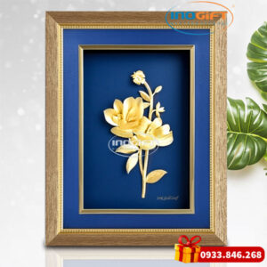 Tranh mạ vàng hoa phong lan mang tài lộc