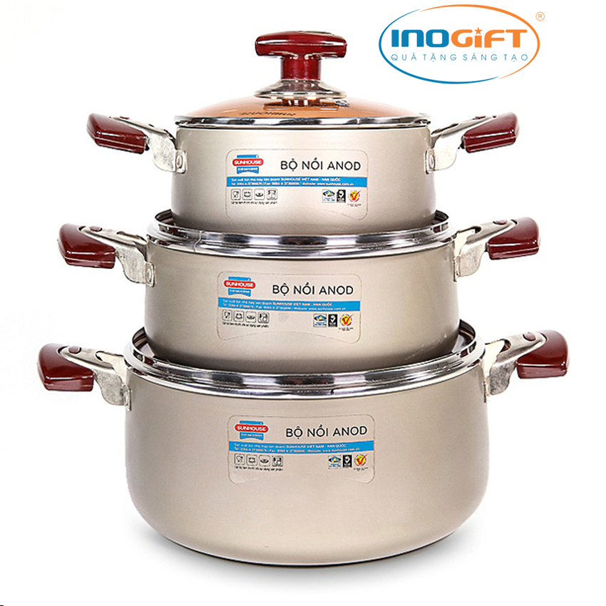 Bộ nồi Anod Sunhouse 001