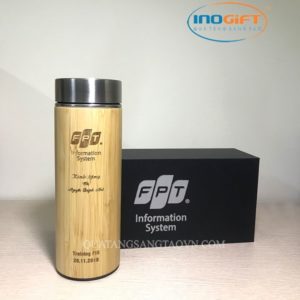 Bình tre giữ nhiệt làm quà tặng nhân viên