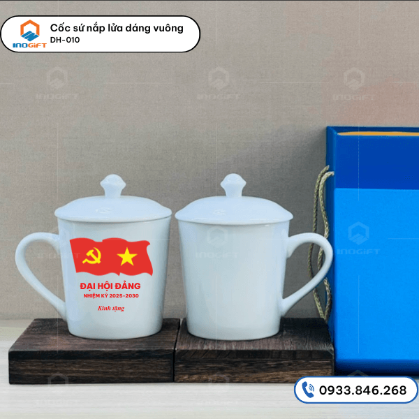 Cốc sứ in logo 95 năm thành lập đảng