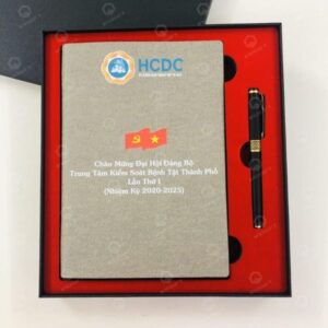 Bộ sổ da bút ký quà tặng đại hội