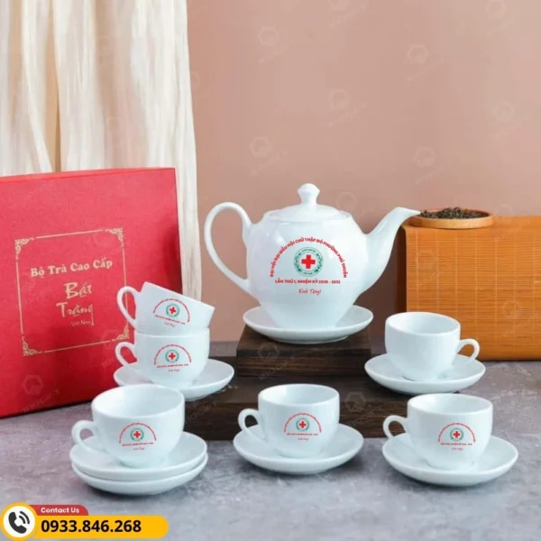 Bộ ấm chén quà tặng đại hội chữ thập đỏ
