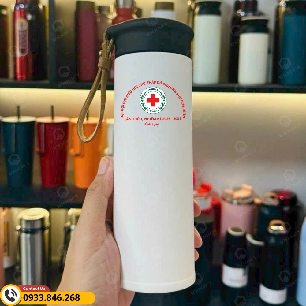 Bình giữ nhiệt quà tặng đại hội chữ thập đỏ phường Khương Đình