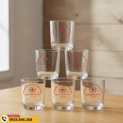 Bộ cốc thủy tinh quà tặng đại hội chữ thập đỏ