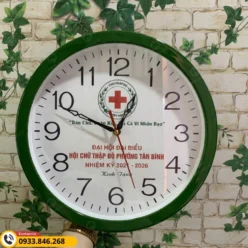 Đồng hồ treo tường quà tặng đại hội chữ thập đỏ phường Tân Bình