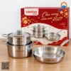 Bộ nồi chảo inox in logo Viettel Post quà Tết 2027