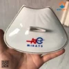 Nắp khay đựng mứt sứ Bát Tràng in logo màu xanh đỏ