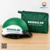 Set mũ bảo hiểm và áo mưa NASAGO.VN màu xanh lá