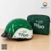 Set mũ bảo hiểm và áo mưa Quán Nhậu Tự Do màu xanh