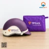 Set mũ bảo hiểm TPBank màu tím kèm túi áo mưa